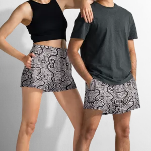 Unisex Running Shorts (Recycled Material)- "Record Player" Design