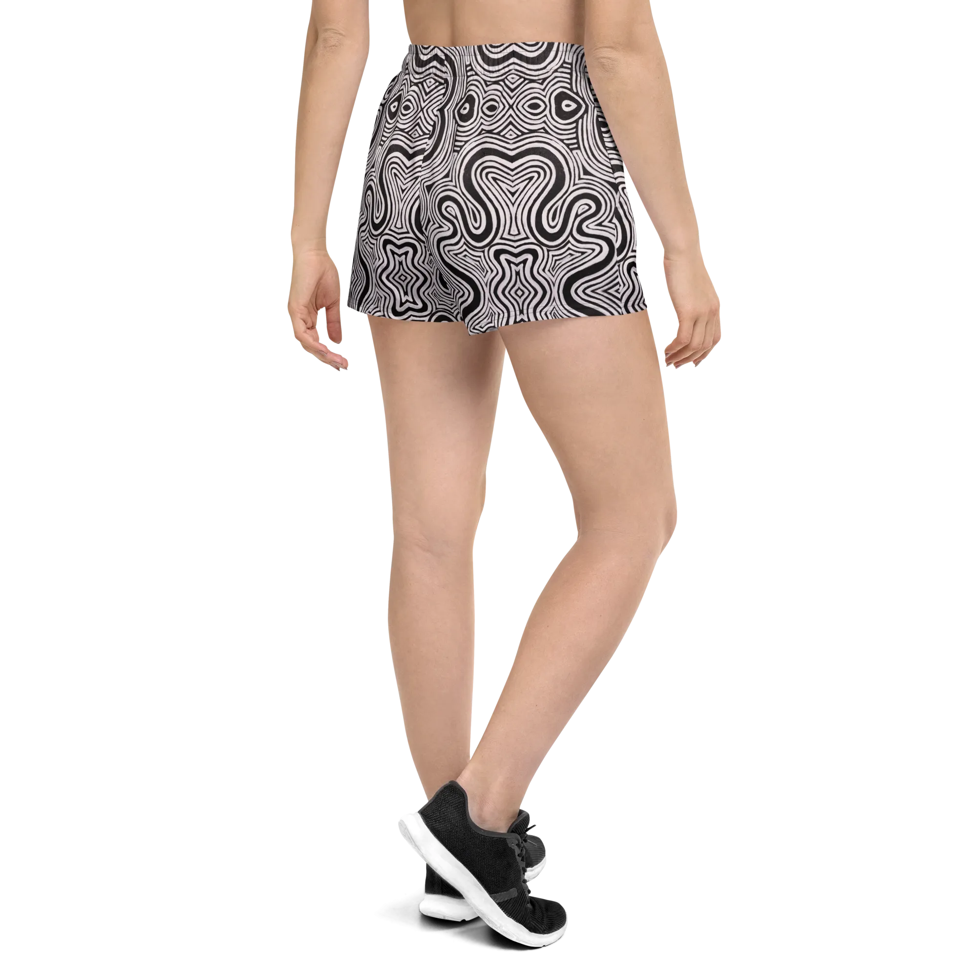 Unisex Running Shorts (Recycled Material)- "Record Player" Design