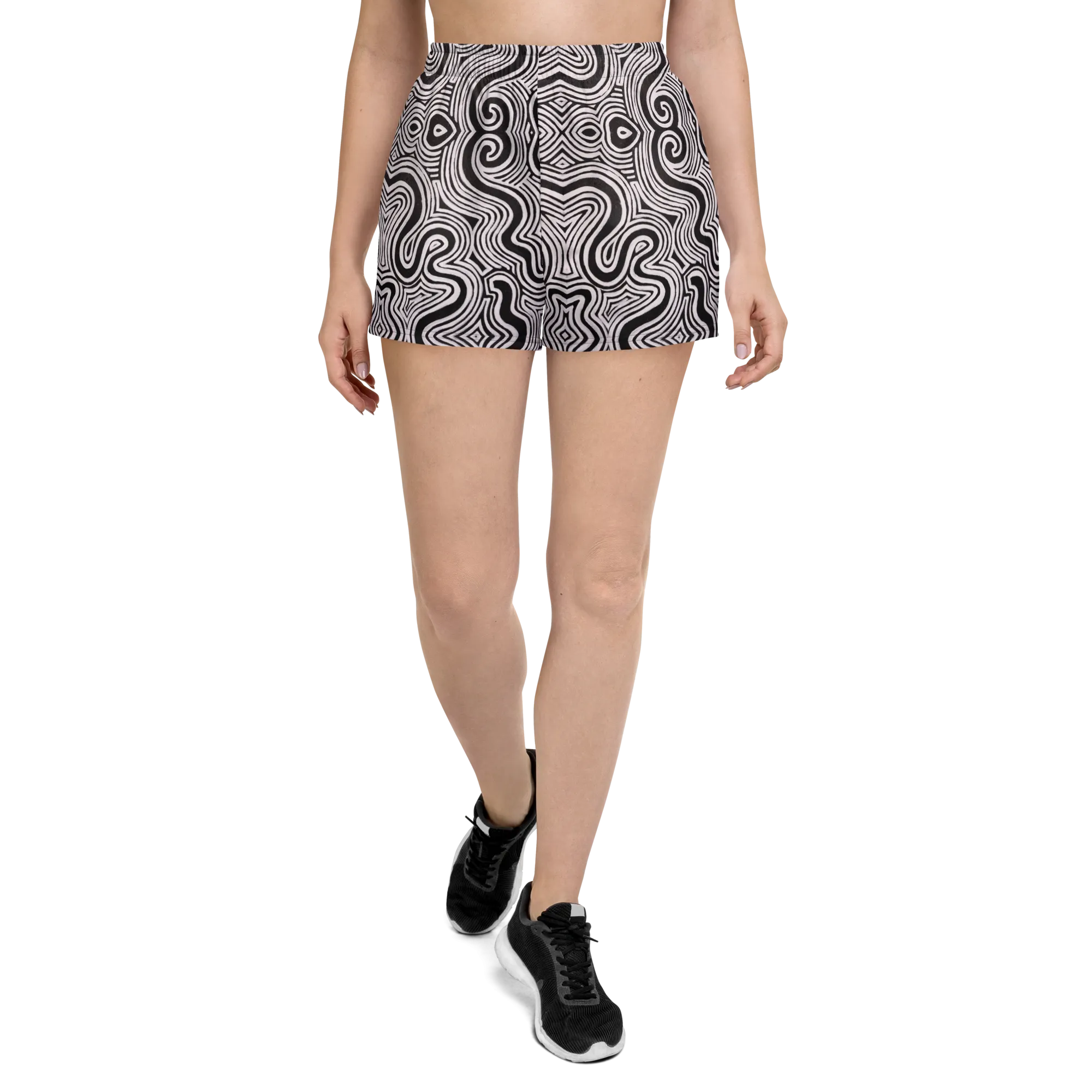 Unisex Running Shorts (Recycled Material)- "Record Player" Design