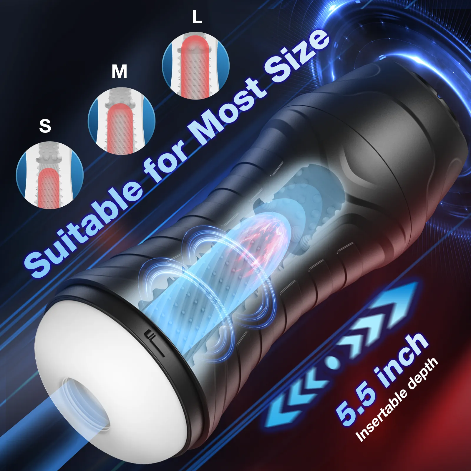 Upgraded Automatic Male Masturbators Cup with 10 Vibration & Suction Modes