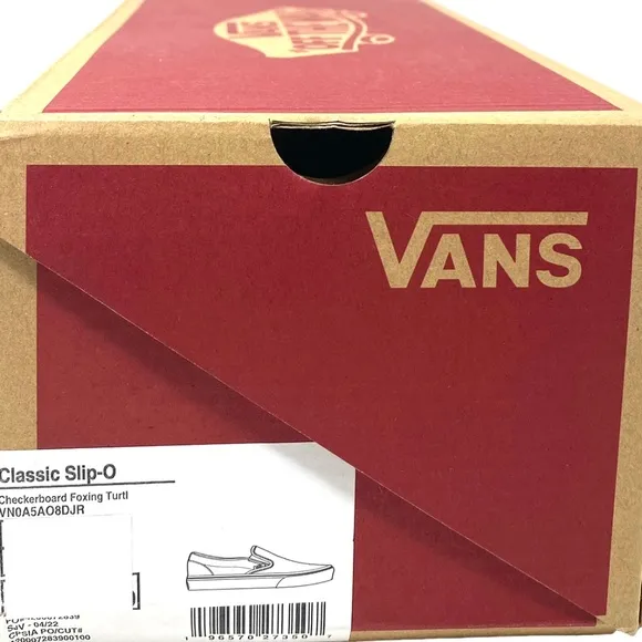 VANS Classic Slip On Checkboard Beige Canvas Women's Size Sneakers VN0A5AO8DJR