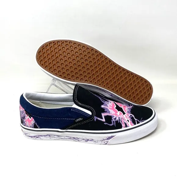 VANS Classic Slip On Zap Dress Blues Black Canvas Men Sneakers Skate VN000XG88NK