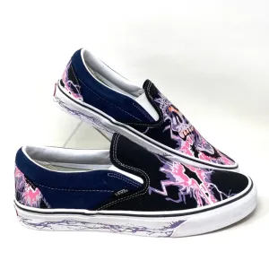 VANS Classic Slip On Zap Dress Blues Black Canvas Men Sneakers Skate VN000XG88NK