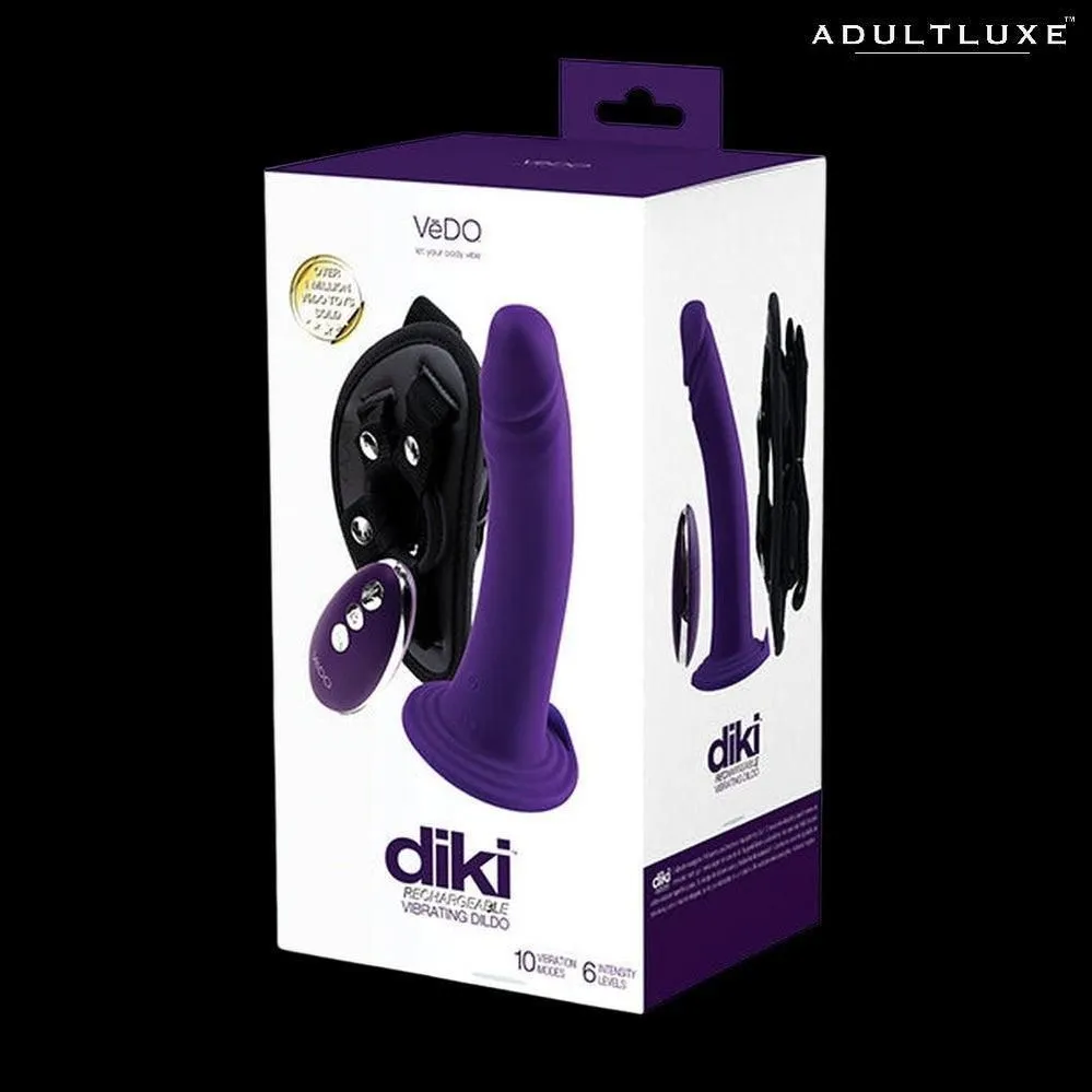 Vedo Diki Rechargeable Vibrating Dildo and Harness