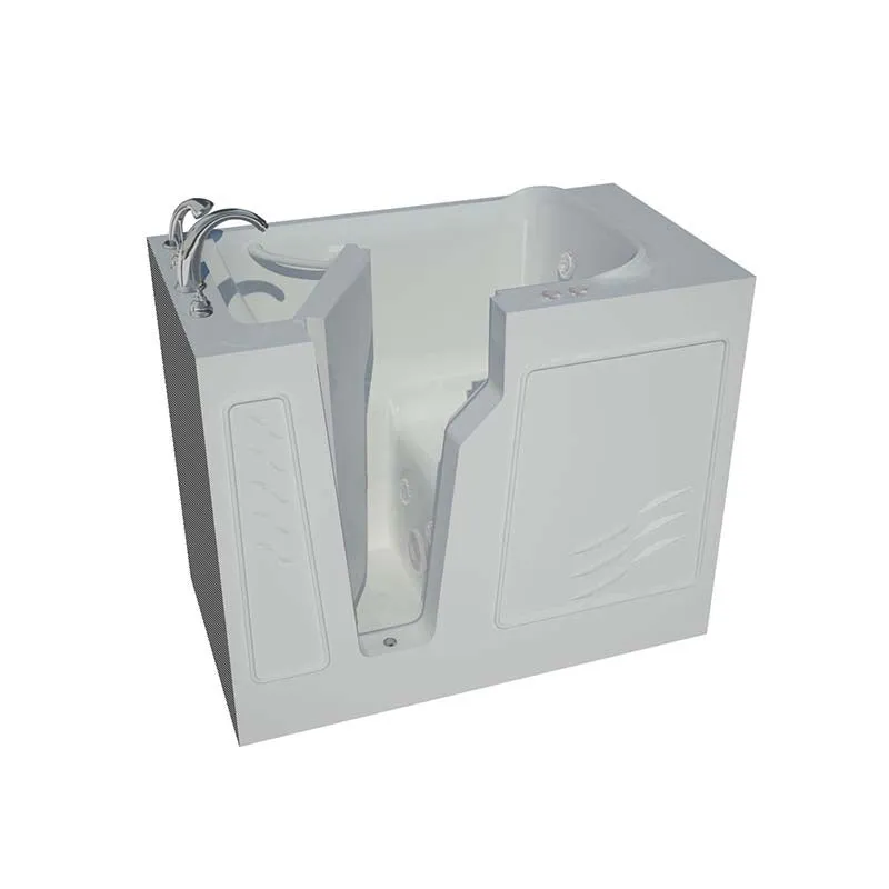 Venzi Artisan Series 26x46 Left Drain Soaking Walk-In Bathtub in White By Meditub