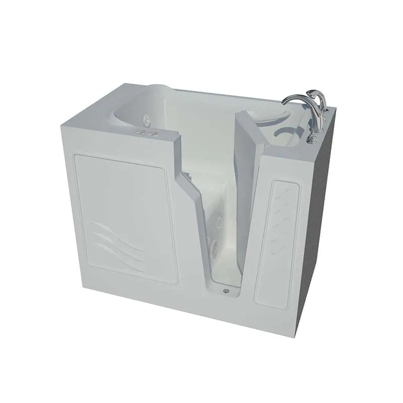 Venzi Artisan Series 26x46 Right Drain Soaking Walk-In Bathtub in White By Meditub