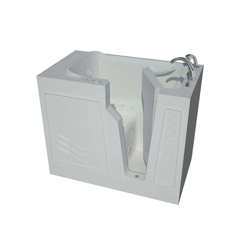 Venzi Artisan Series 26x46 Right Drain Whirlpool & Air Jetted Walk-In Bathtub in White By Meditub