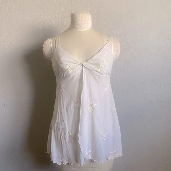 Victoria Secret Y2k Open Floral Slip Dress Size Small