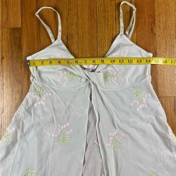 Victoria Secret Y2k Open Floral Slip Dress Size Small