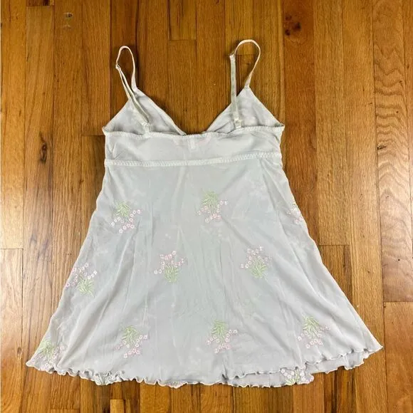 Victoria Secret Y2k Open Floral Slip Dress Size Small