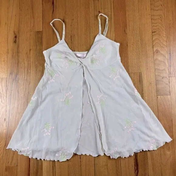 Victoria Secret Y2k Open Floral Slip Dress Size Small