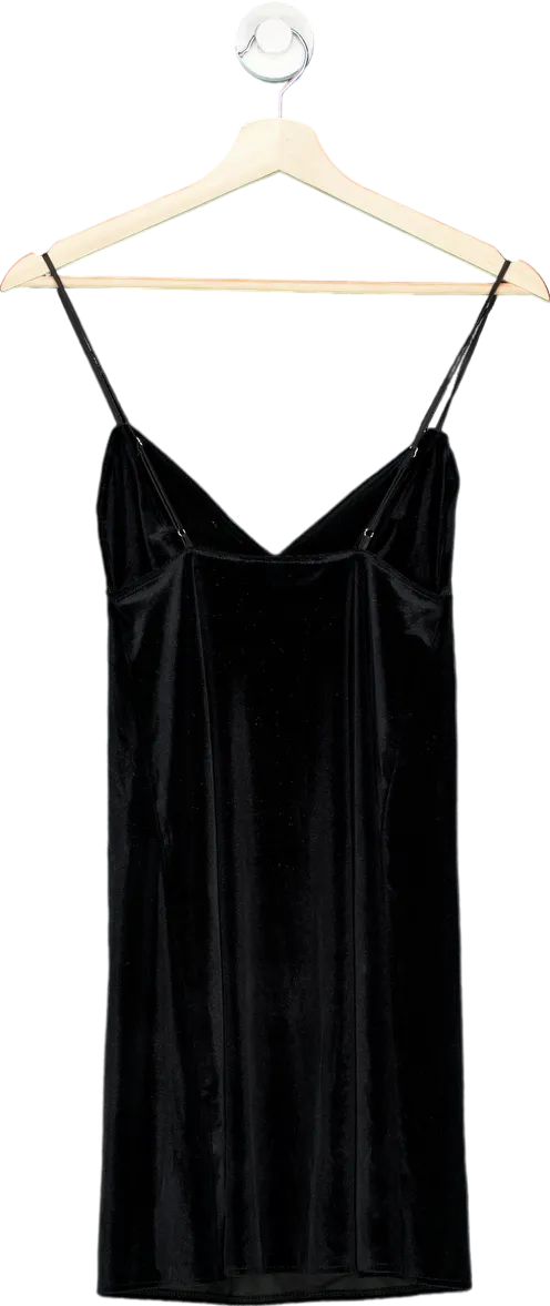 Victoria's Secret Black Velvet Slip Dress XS