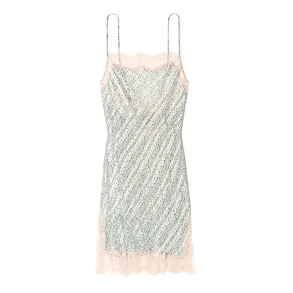 Victoria’s Secret Lace Trim Floral Slip Dress