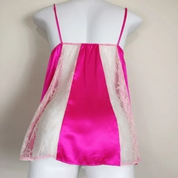 Victorias Secret Lingerie pink Meduim Baby Doll Satin