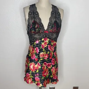 Victoria’s Secret polka dot floral Y2K babydoll M