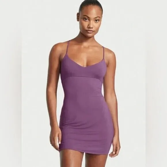 Victoria’s Secret Valentines Modal Lace Back Mini Slip Lavender Small