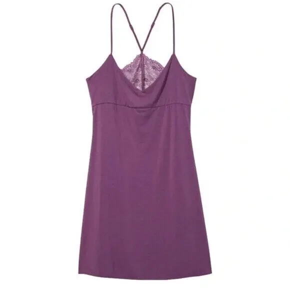 Victoria’s Secret Valentines Modal Lace Back Mini Slip Lavender Small