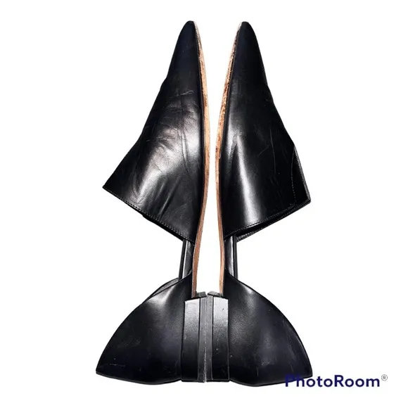 Vince Black Darlington D’orsay Leather Flats
