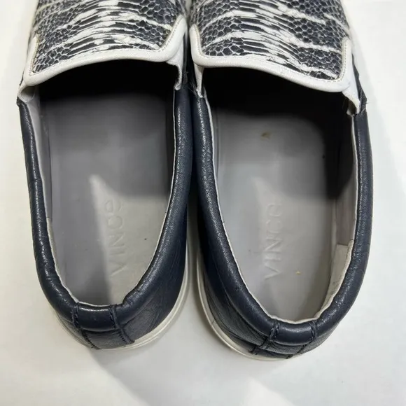 Vince Snakeskin Slip On Sneakers
