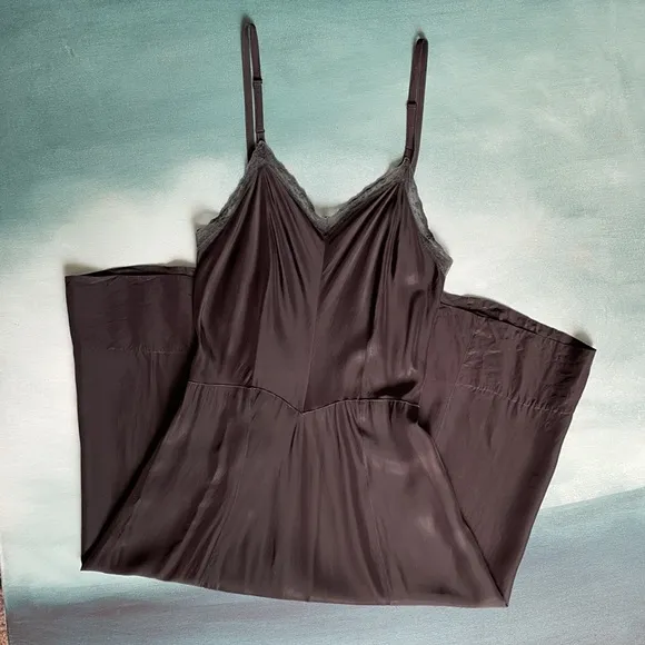 Vintage 1940s Lace Trim Slip Dress
