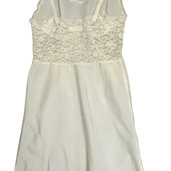 Vintage 1950s Barbizon Ivory Taffreda Full Slip Antique Retro Glam Rockabilly