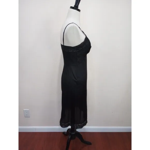 Vintage 1950's Vanity Fair Black Slip  - Size 32 / XS - S