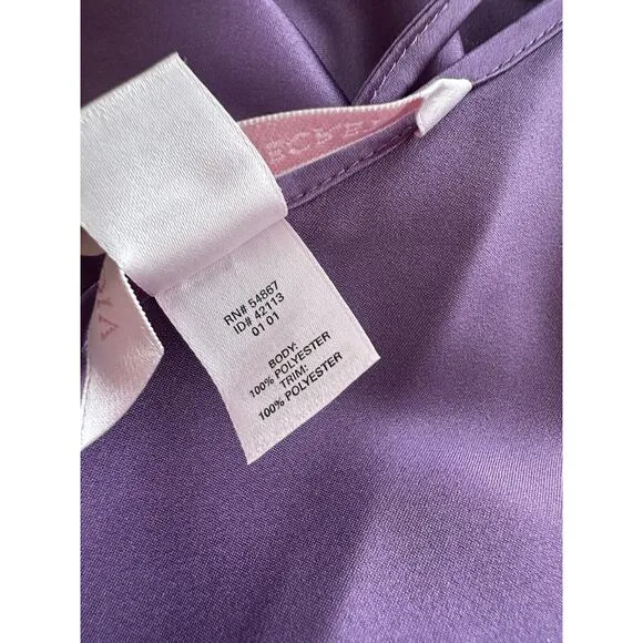 Vintage 2001 Y2K Victoria’s Secret Purple Silky Satin Lace Slip Lingerie Dress
