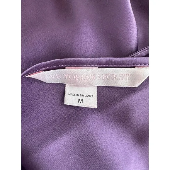 Vintage 2001 Y2K Victoria’s Secret Purple Silky Satin Lace Slip Lingerie Dress