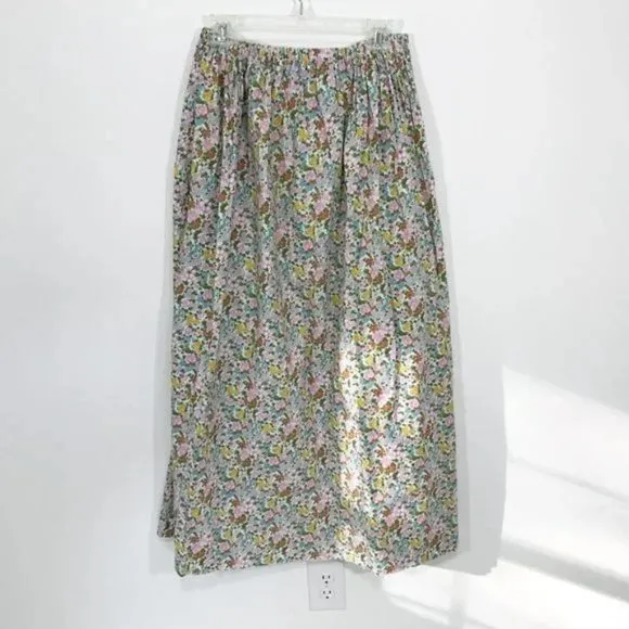 Vintage 70s Floral Full Skirt Sz M