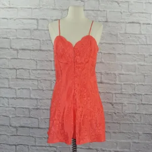 Vintage 80s Victorias Secret VS Floral Babydoll Nightie Slip Dress