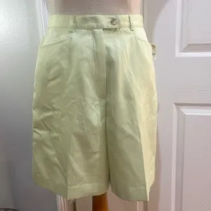 Vintage 90s Talbots Bermuda shorts high waisted elastic waist green women size 8