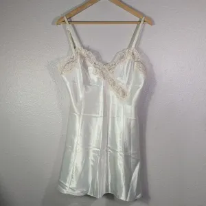 Vintage 90s Victoria's Secret Bridal Slip Dress Size Large EUC Adjustable 125