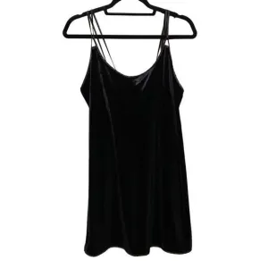 Vintage Angelique Velour Black Slip Dress