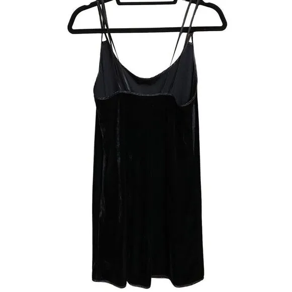 Vintage Angelique Velour Black Slip Dress