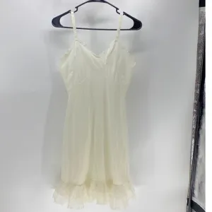 Vintage Sans Sauci cream colored adjustable strap slip nightgown cottage core