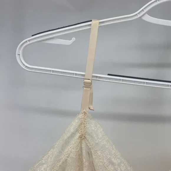 Vintage slip dress adjustable straps pink peach lace pleated details 50s cottage