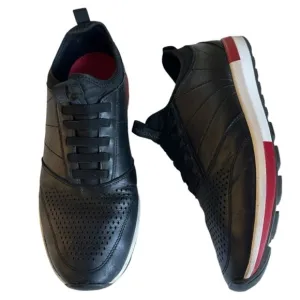 VIONIC TRENT BLACK LEATHER SNEAKER SIZE 10