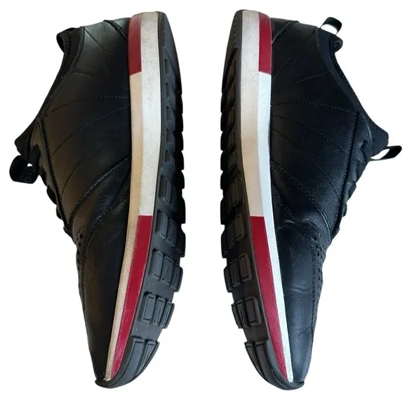 VIONIC TRENT BLACK LEATHER SNEAKER SIZE 10
