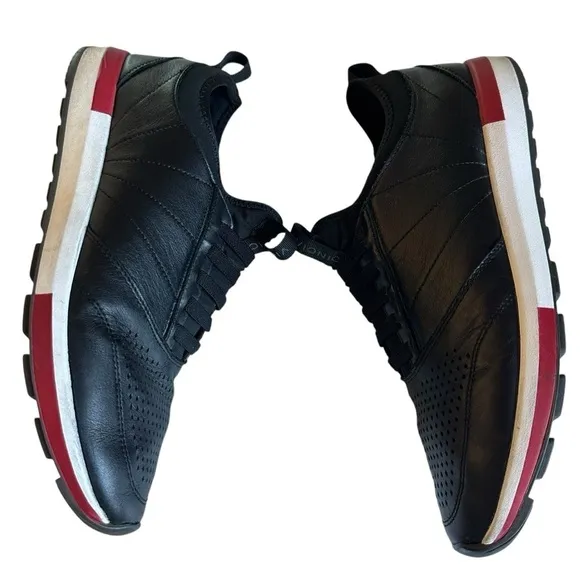 VIONIC TRENT BLACK LEATHER SNEAKER SIZE 10