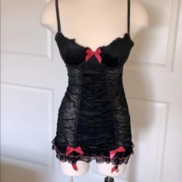 VS Sexy Little Things Corset Slip 34B Black