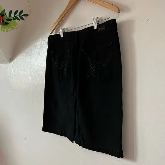 VTG 2003 Citizens 5 pocket black denim skirt sz 30