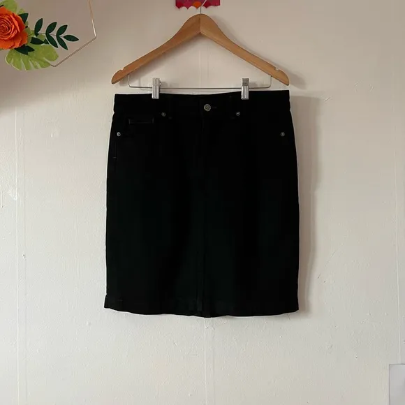 VTG 2003 Citizens 5 pocket black denim skirt sz 30