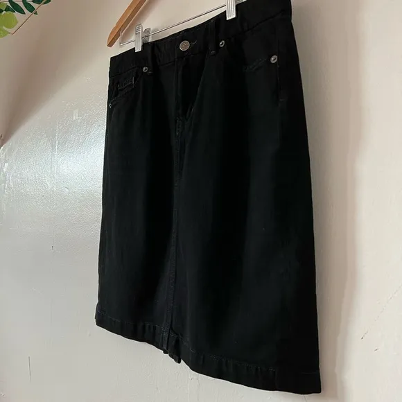 VTG 2003 Citizens 5 pocket black denim skirt sz 30