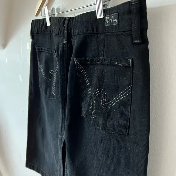 VTG 2003 Citizens 5 pocket black denim skirt sz 30