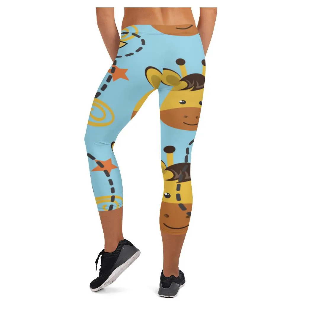 Wall of Giraffes Capris