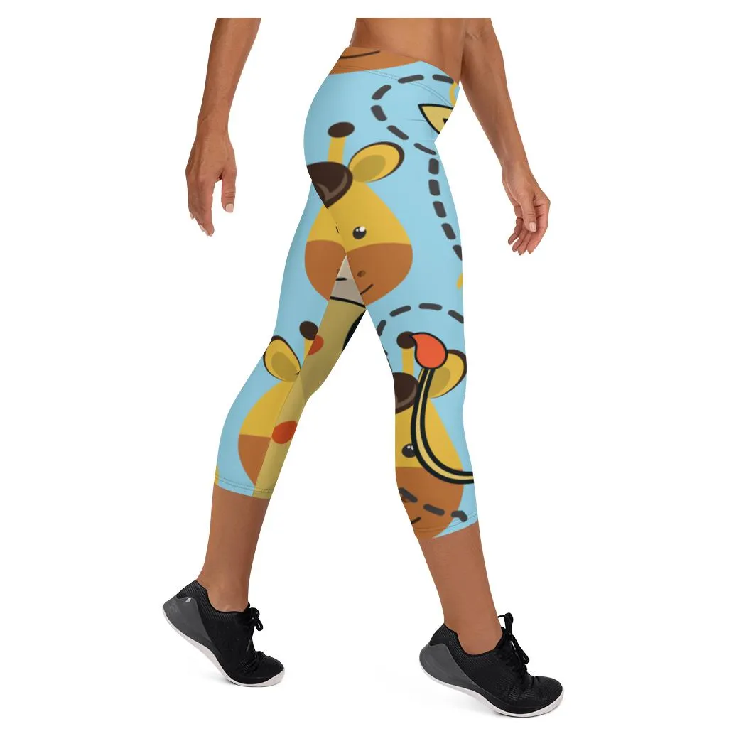 Wall of Giraffes Capris