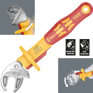 Wera Joker VDE S 6004 Insulated Self Setting Adjustable Spanner 10-13mm