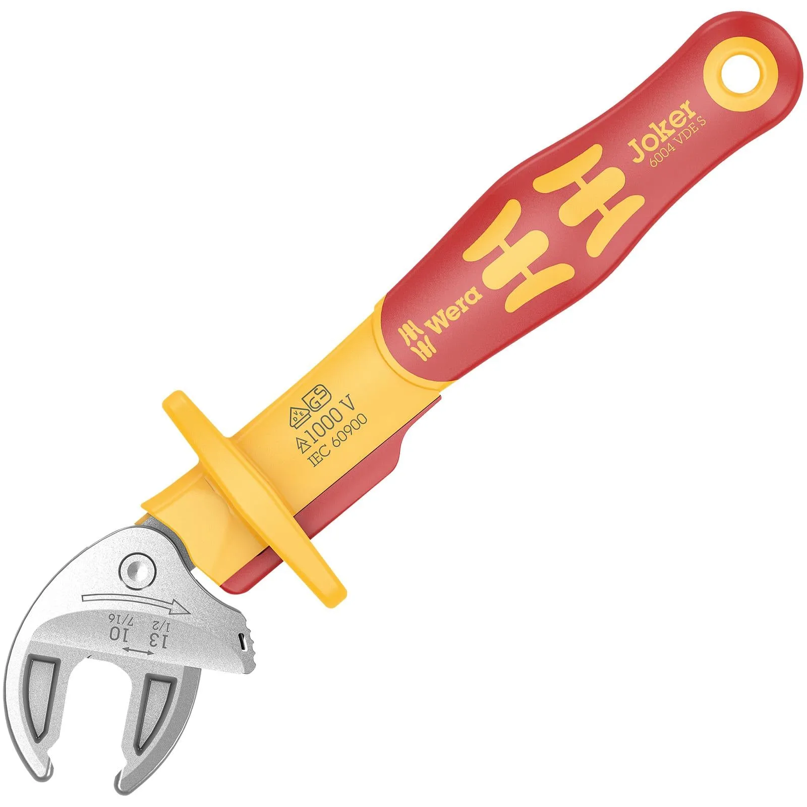 Wera Joker VDE S 6004 Insulated Self Setting Adjustable Spanner 10-13mm