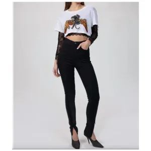 Weworewhat High Rise Skinny Leg Zip Jeans, Black‎ Size 26