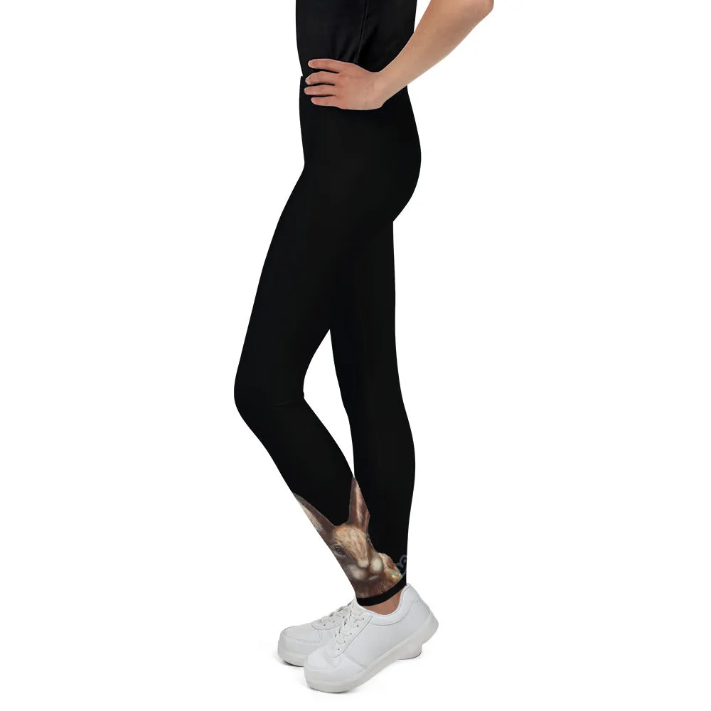 Whimsy Fit Black "Bunny" Girls Leggings